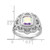 Sterling Silver Rhodium-Plated Clear and Iridescent Cubic Zirconia Ring, 2.3 mm - View 5
