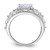 Sterling Silver Rhodium-Plated Clear and Iridescent Cubic Zirconia Ring - View 2