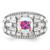 Sterling Silver Rhodium-Plated Clear and Iridescent Cubic Zirconia Ring - View 4