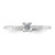 Sterling Silver E-Coated Cubic Zirconia Ring, 1 mm - View 4