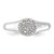 Sterling Silver Rhodium-Plated Micro Pave Cubic Zirconia Ring - View 4
