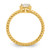 Sterling Silver Gold-Tone Cubic Zirconia Twisted Ring, 2.15 mm - View 2