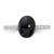 Sterling Silver Rhodium-Plated Onyx and.2WT White Topaz Ring, 1.8 mm - View 4