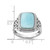 Sterling Silver Rhodium-Plated Oxidized with Rectangular Larimar Ring - View 5