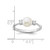 Sterling Silver Rhodium-Plated 6-7 mm White Cultured Freshwater Pearl and Cubic Zirconia Ring - View 5