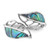 Sterling Silver Rhodium-Plated Polished Abalone Bypass Leaf Ring, 2.25 mm - View 4