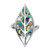 Sterling Silver Rhodium-Plated Polished Abalone Leaf Ring, 2.3 mm - View 4