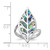 Sterling Silver Rhodium-Plated Polished Abalone Leaf Ring, 2.3 mm - View 5