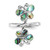Sterling Silver Rhodium-Plated Polished Abalone Double Butterfly Ring, 2.1 mm - View 4