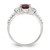 Sterling Silver Polished Garnet and Cubic Zirconia Ring, 2.3 mm - View 2