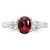 Sterling Silver Polished Garnet and Cubic Zirconia Ring, 2.3 mm - View 4