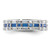 Sterling Silver Rhodium-Plated Blue and White Cubic Zirconia 3 Ring Set - View 4