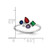 Sterling Silver E-Coated Multi Color Cubic Zirconia Ring, 1.3 mm - View 5