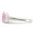 Sterling Silver Polished Pink Cubic Zirconia Ring - View 3