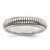 Sterling Silver Polished Oxidized Half Round Patterned Men'S Ring, 5.5 mm