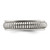 Sterling Silver Polished Oxidized Half Round Patterned Men'S Ring, 5.5 mm - View 3