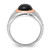 Sterling Silver Rhodium-Plated Rose Gold-Plated Onyx and Cubic Zirconia Ring - View 2