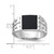 Sterling Silver Rhodium-Plated Polished Black Onyx Men'S Ring - View 5