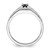 Sterling Silver Rhodium-Plated Dark Blue Sapphire Men'S Ring - View 2