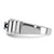 Sterling Silver Rhodium-Plated Dark Blue Sapphire Men'S Ring - View 3
