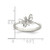 Sterling Silver Butterfly Ring, 2 mm - View 3