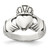 Sterling Silver Antiqued Claddagh Ring, 2 mm - QR952