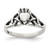 Sterling Silver Antiqued Claddagh Ring, 2 mm - QR956