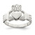 Sterling Silver Claddagh Ring, 2 mm - QR958