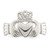 Sterling Silver Claddagh Ring, 2 mm - QR958 - View 5