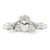 Sterling Silver Solid Claddagh Ring, 2 mm - QR960 - View 5