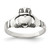Sterling Silver Antiqued Claddagh Ring, 2 mm - QR961