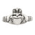 Sterling Silver Antiqued Claddagh Ring, 2 mm - QR961 - View 5