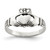 Sterling Silver Antiqued Claddagh Ring, 2 mm - QR962