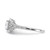 Sterling Shimmer Sterling Silver Rhodium-Plated Cubic Zirconia 41 Stone Open Back Ring - View 3