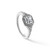 Sterling Shimmer Sterling Silver Rhodium-Plated Cubic Zirconia 41 Stone Open Back Ring - View 7