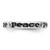 Rhodium-Plated Sterling Silver Stackable Expressions Polished Enameled Peace Ring, 3.5 mm - View 3