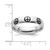 Rhodium-Plated Sterling Silver Stackable Expressions Polished Enameled Peace Sign Ring, 4.5 mm - View 4