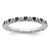Rhodium-Plated Sterling Silver Stackable Expressions Hearts Black & White Diamond Ring