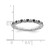 Rhodium-Plated Sterling Silver Stackable Expressions Hearts Black & White Diamond Ring - View 4