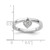 Rhodium-Plated Sterling Silver Stackable Expressions Dangle Heart 0.045ct Diamond Ring - View 5