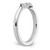 Rhodium-Plated Sterling Silver Stackable Expressions Dangle Heart 0.045ct Diamond Ring - View 7