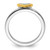 Sterling Silver Stackable Expressions Gold-Tone Heart with 0.045ct Diamond Ring - View 2