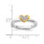 Sterling Silver Stackable Expressions Gold-Tone Heart with 0.045ct Diamond Ring - View 5