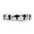 Rhodium-Plated Sterling Silver Stackable Expressions Polished Enameled Cross Ring, 4.5 mm - View 4