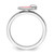 Rhodium-Plated Sterling Silver Stackable Expressions Polished Pink Enameled Heart Ring, 2.25 mm - View 2
