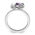 Rhodium-Plated Sterling Silver Stackable Expressions Polished Amethyst Flower Ring, 2.25 mm - QSK113 - View 2