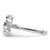 Rhodium-Plated Sterling Silver Stackable Expressions Polished Amethyst Flower Ring, 2.25 mm - QSK113 - View 3
