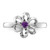 Rhodium-Plated Sterling Silver Stackable Expressions Polished Amethyst Flower Ring, 2.25 mm - QSK113 - View 4