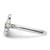 Rhodium-Plated Sterling Silver Stackable Expressions Polished Citrine Flower Ring, 2.25 mm - QSK117 - View 3