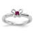Sterling Silver Stackable Expressions Lab-Created Ruby Ring - QSK1243